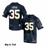 Notre Dame Fighting Irish Men's Marist Liufau #35 Navy Under Armour Authentic Stitched Big & Tall College NCAA Football Jersey YCF2899XW